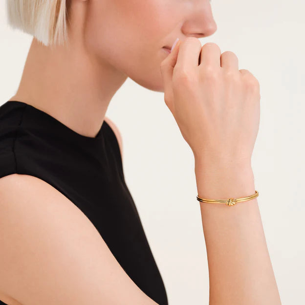 Stilvolle Armspange - Gold & Silber