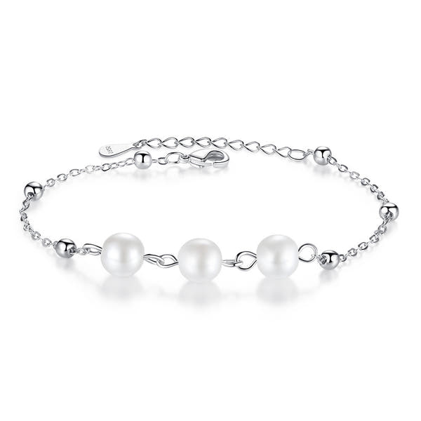 Freya™ | Platinum Perlenarmband