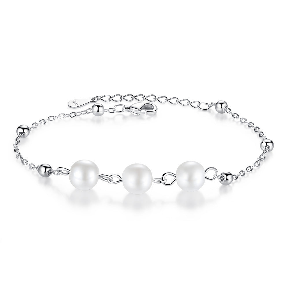 Freya™ | Platinum Perlenarmband
