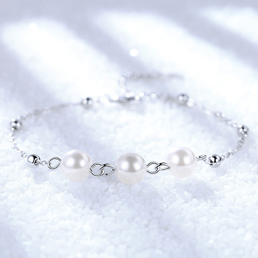 Freya™ | Platinum Perlenarmband