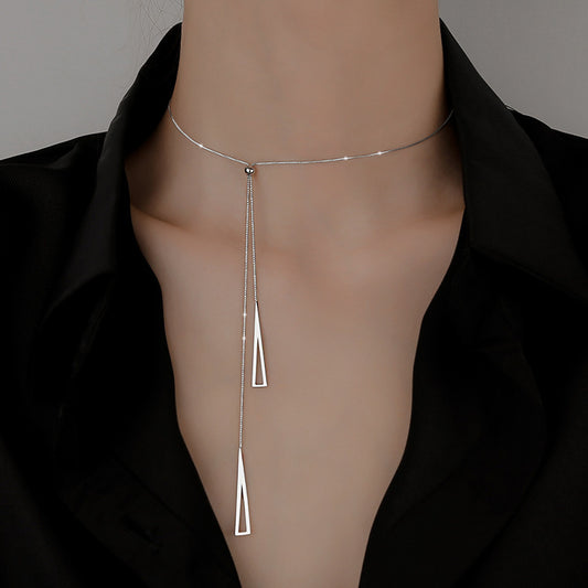 Sterling Silber Dreiecks Halskette