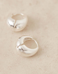 Abgerund vergoldete Ohrringe – 18K Gold oder Silber