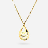 Rae™ | Tropfen Halskette mit Gravur