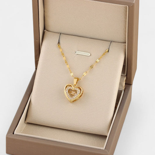 Doppelte Herz Kette – Liebe & Eleganz